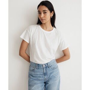 MADEWELL WHISPER CREWNECK T-SHIRT (OPTIC WHITE)